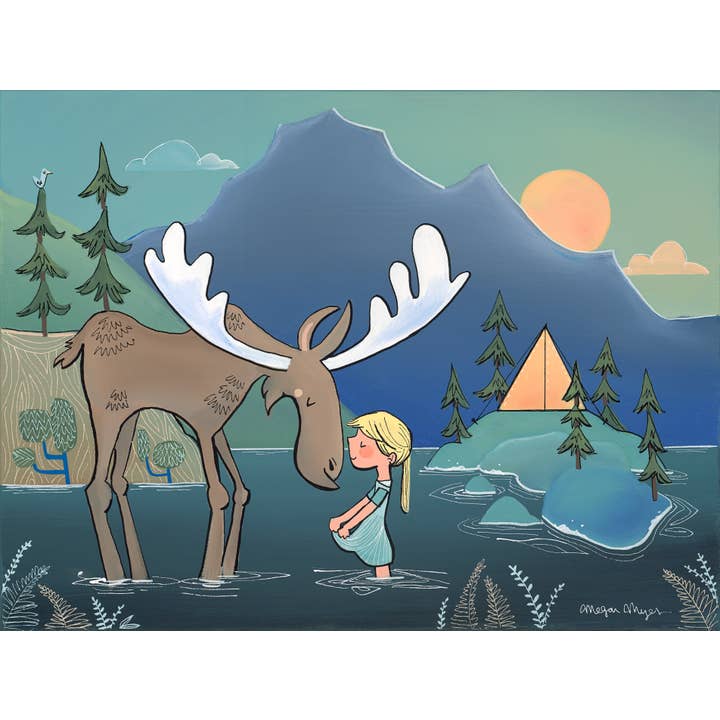 Fine Art Print - Moose Girl (Design 10) for wholesale by Megan Marie Myers Art