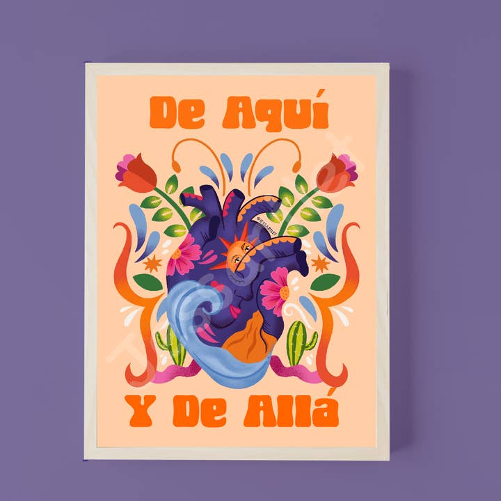 De Aquí y de Allá Print for wholesale by Jessartlet Illustrations