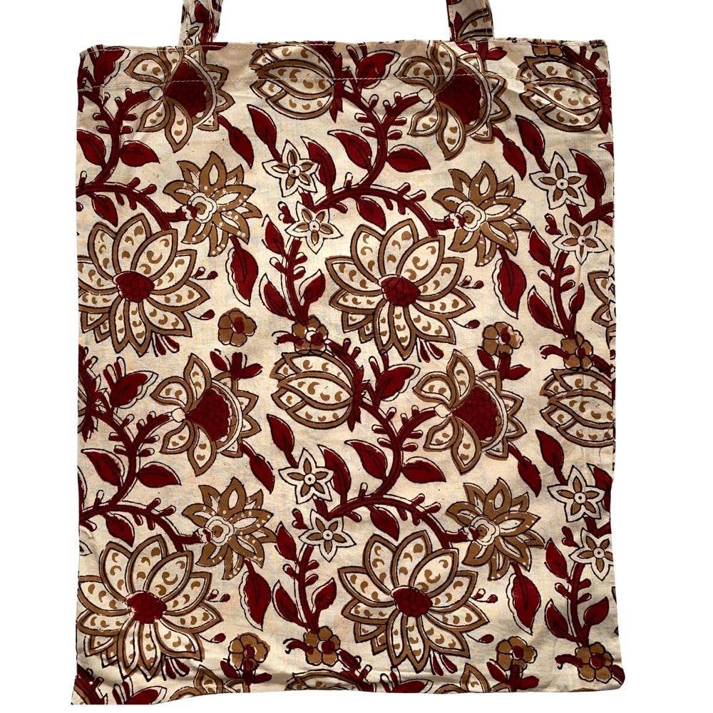 The Fox and The Mermaid - Wholesale Sleepwear Set - Women's - Naturally Dyed Women's Block Printed PJs- 3 Piece Set (Latte4