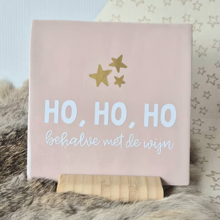 Labelgeluk - Wholesale Wall Tile - Tile | Ho, Ho, Ho, except with the wine | 13x13cm0