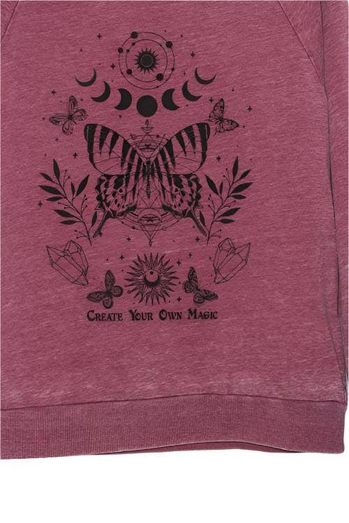 Good Stuff Apparel - Vendita all'ingrosso Felpa stampata - Donna - Felpa grafica a maniche lunghe "Your Own Magic" da donna1