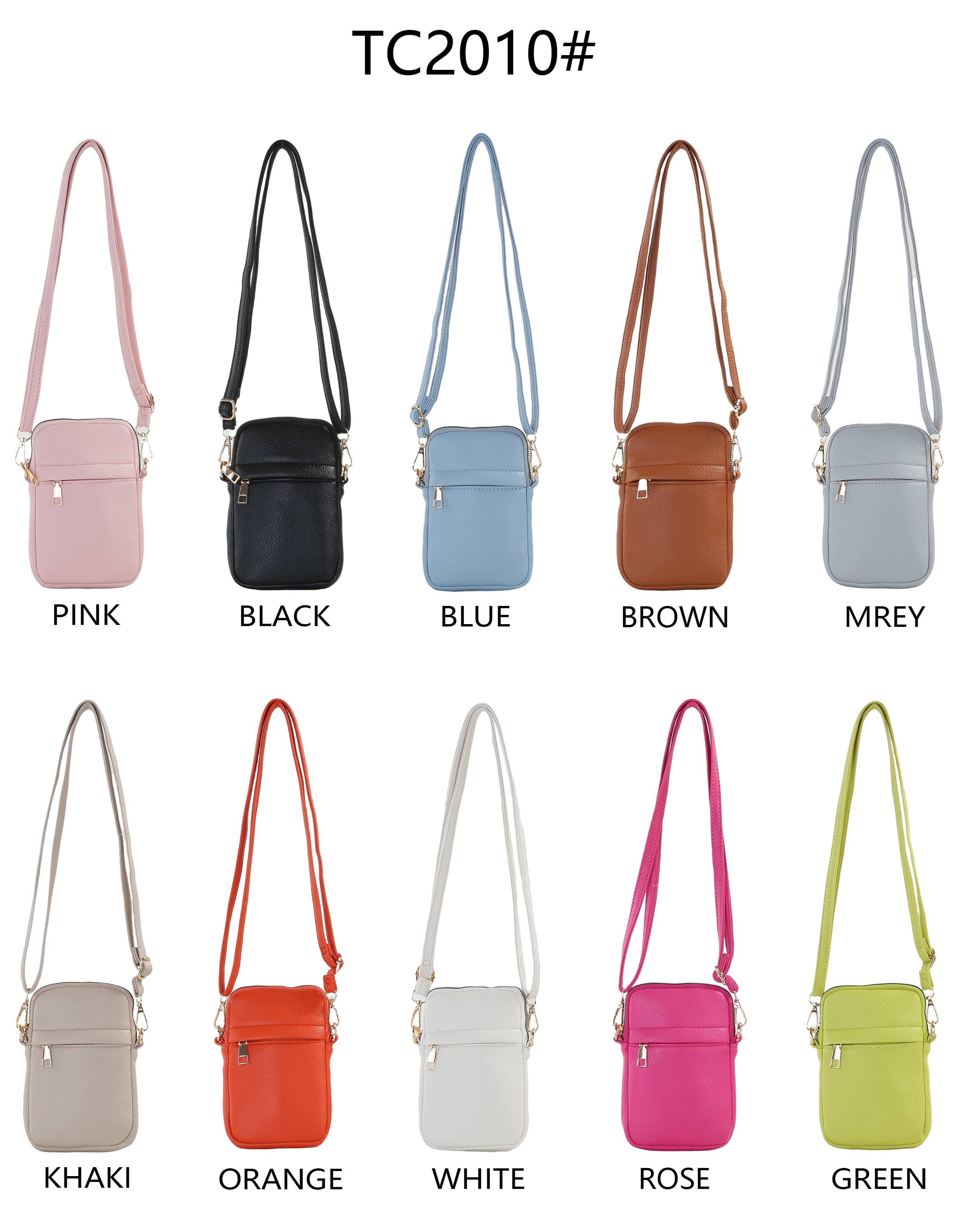 Papaya Fashion Ltd – wholesale Cellophane bag – TC2010-Zip Pocket Front Crossbody Phone Bag7