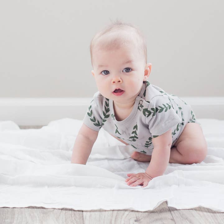 Natemia - Wholesale Swaddle - Baby - Muslin Bamboo Swaddle Blankets in White - 2 pack