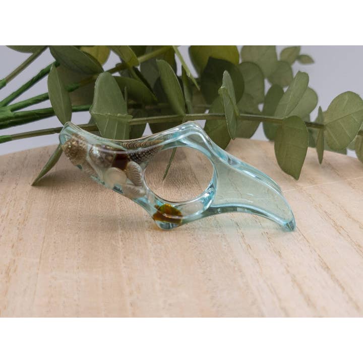 Botanically Bookish - Wholesale Book Holder - Beach Resin Book Page Holder, Ocean Thumb Page Spreader