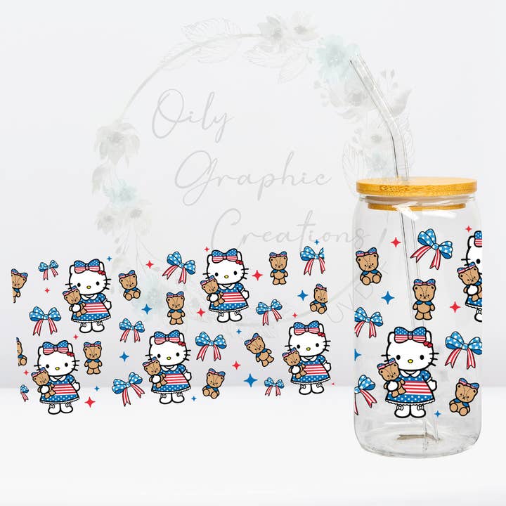 Enveloppe UV DTF Kitty de 4 à 16 oz pour la vente par Oily Graphic Creations