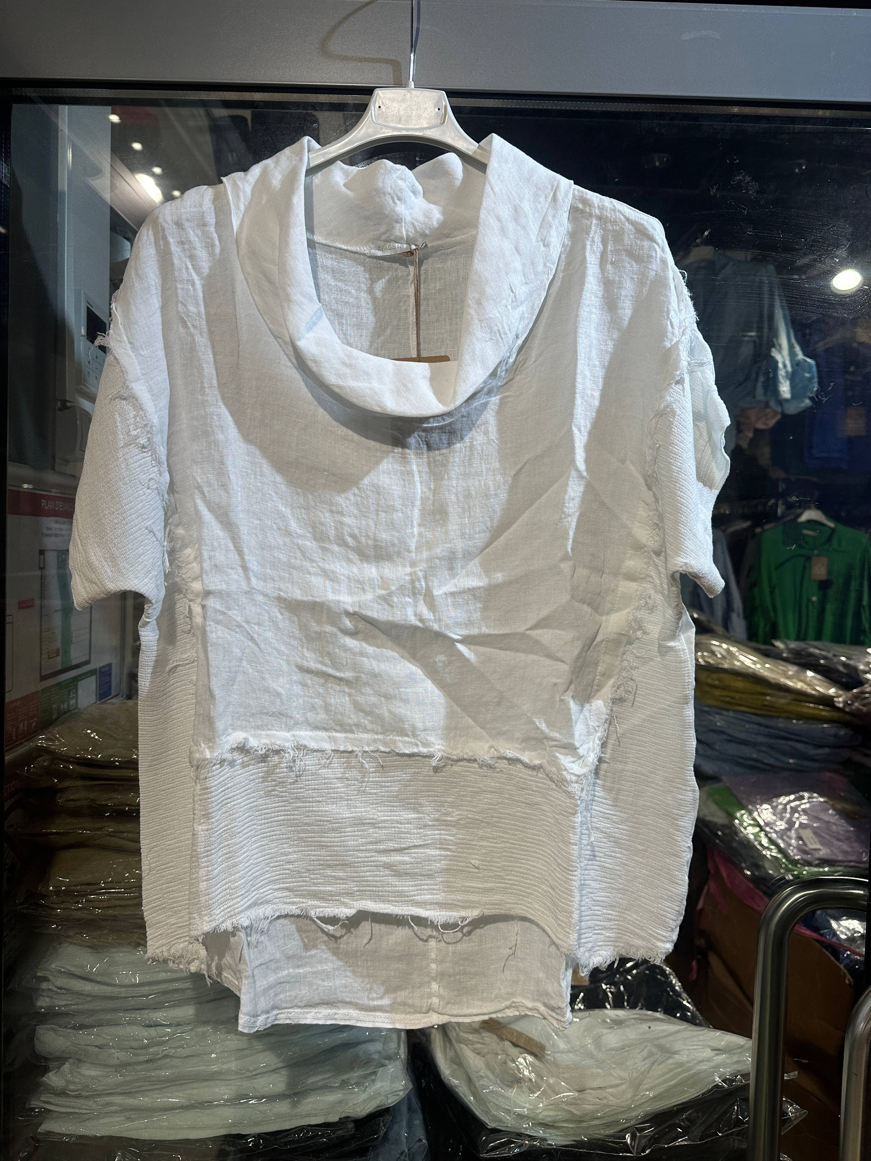 LÉA & LUC – Großhandel Bluse – Damen – 100 % Leinenbluse REF. 462321