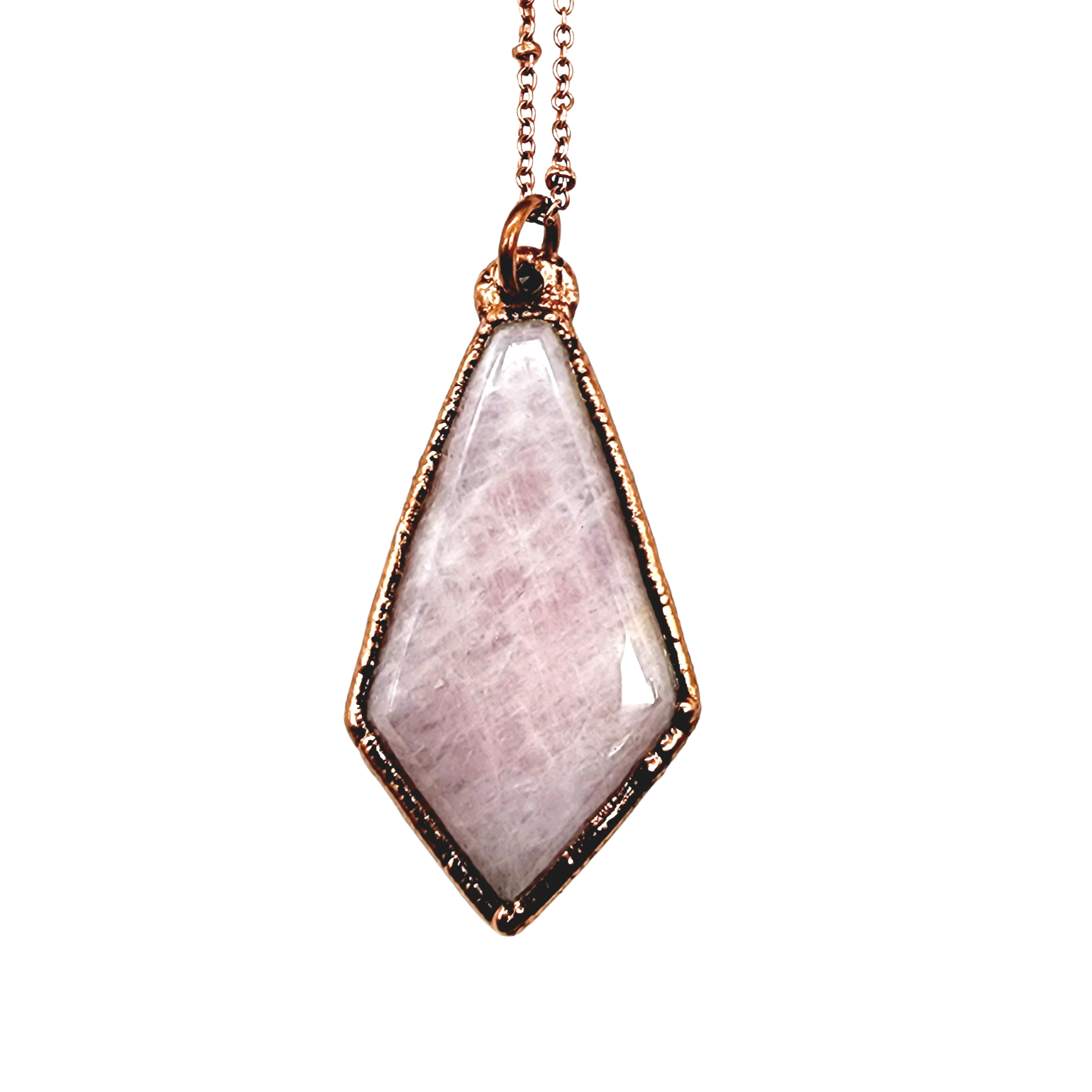 MergingMetals - Wholesale Pendant/Charm Necklace - Rose Quartz Kite Necklace // Electroformed Jewelry2
