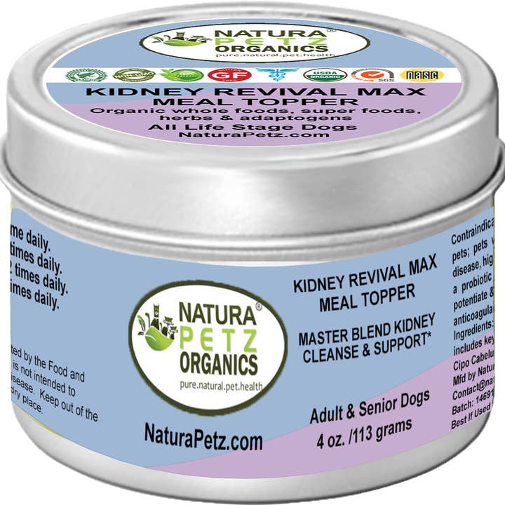 Kidney Revival Max Meal Topper* Master Blend Kidney Cleanse & Support* Adult and Senior Dogs & Cats* for wholesale by Natura Petz Organics
