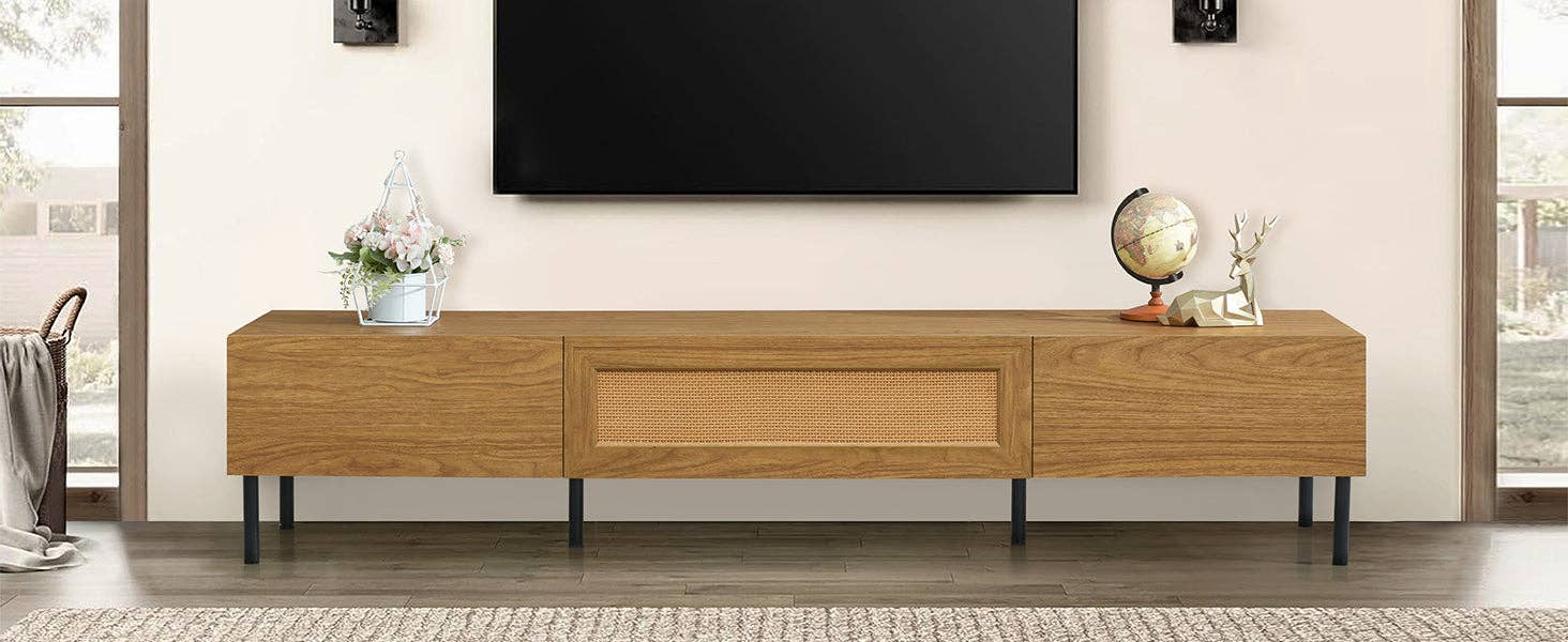 39F Inc. - Wholesale Cabinet - TV Stand for TVs up to 80'' , Modern Farmhouse Media Console20