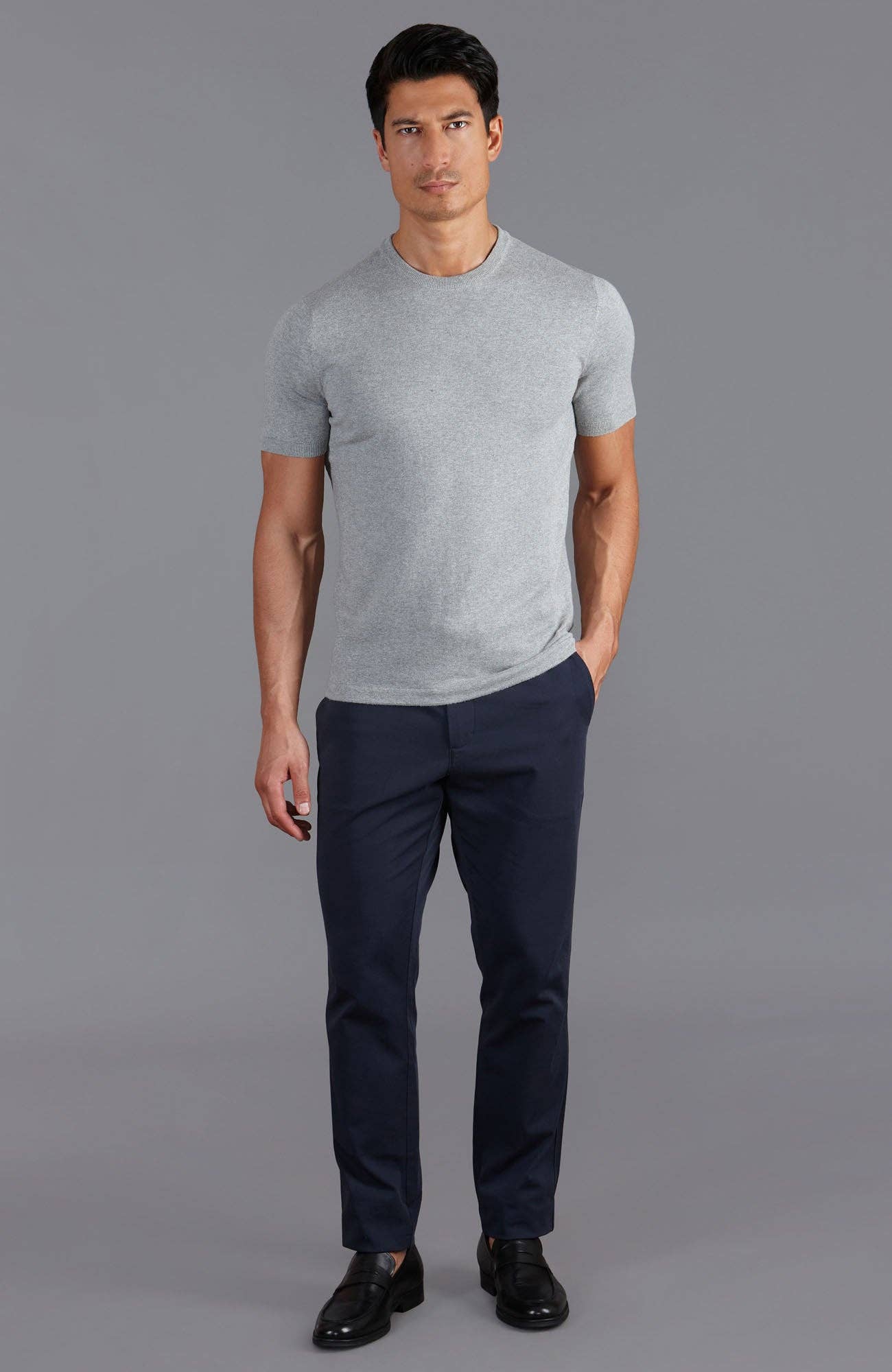 Paul James Knitwear - Wholesale T-Shirt - Men's - Mens Ultra Fine Cotton Knitted T-Shirt33