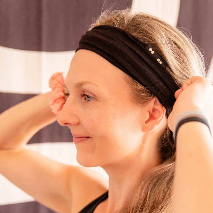 KOOSHOO - Wholesale Sports headband – Unisex - Multi-Use, Organic Cotton Twist Headband - Jet Black2