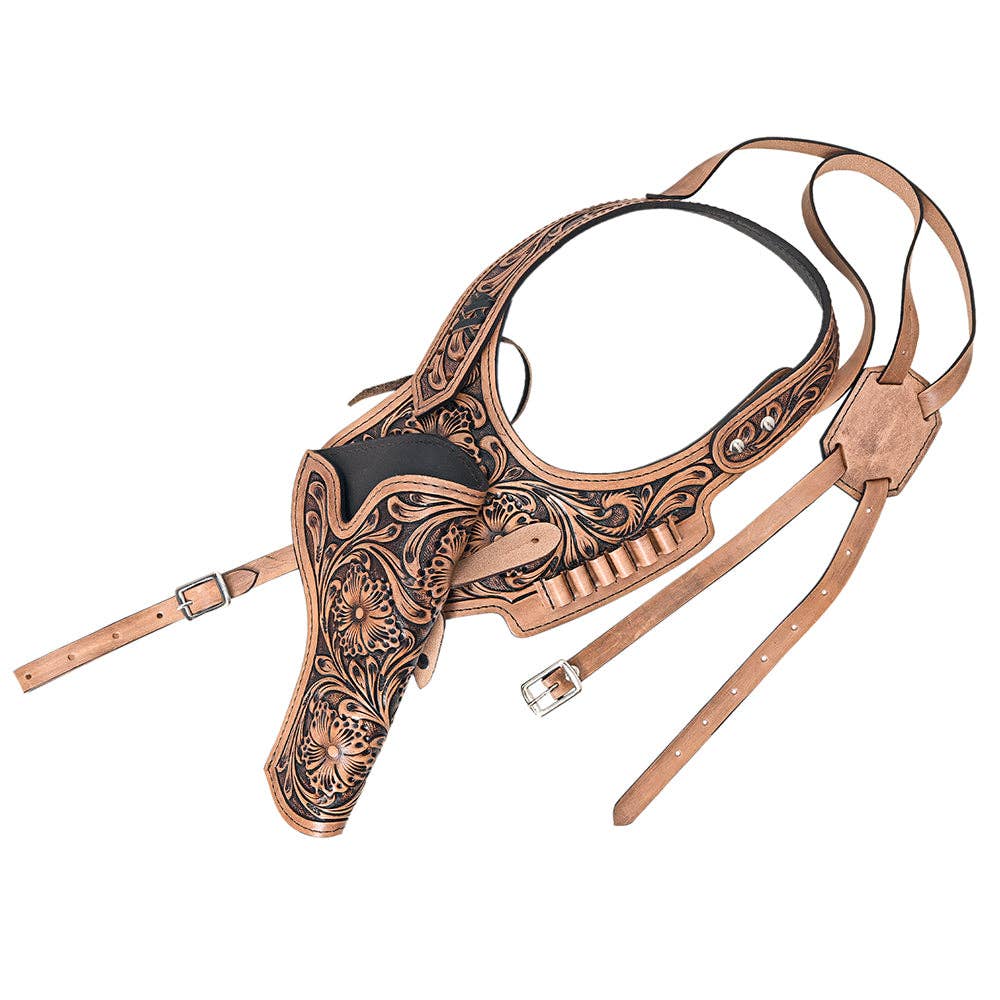 HILASON - Wholesale Horseback Riding Gear - Hilason Western Leather Shoulder Rig Gun Holster 44/45 Caliber1