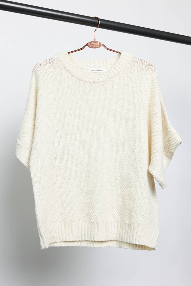 Newbury Kustom - Wholesale Knit Top - Women's - 11287-Half Sleeve Loose Fit Knit Top0