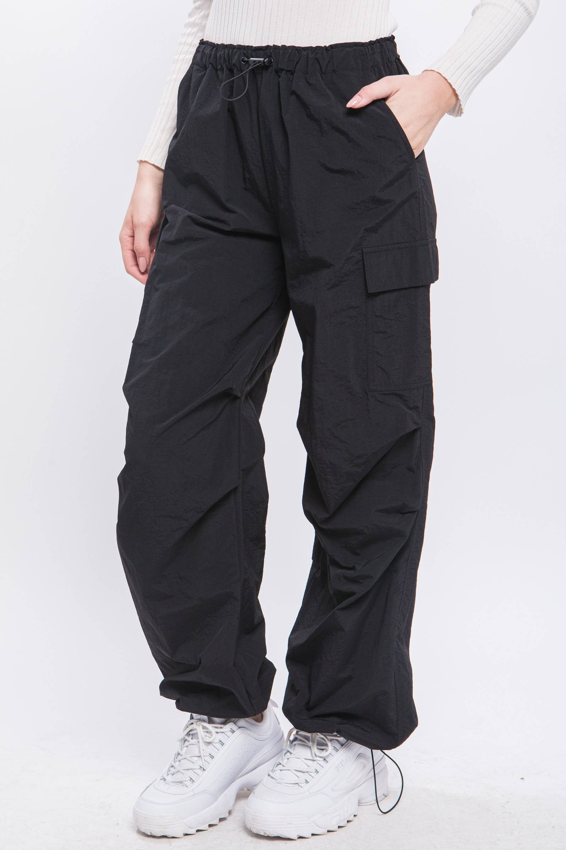 42POPS – wholesale Pants – Women's – `.SI-25286 Loose Fit Parachute Cargo Pants5