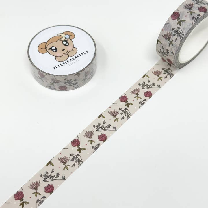 Fita Washi Floral Boho | 15MM por atacado de Plannermonkeyco