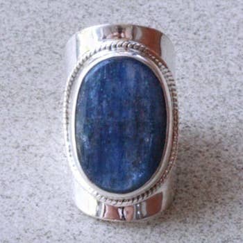 Large ring inlaid with natural gemstones for wholesale by Tourtiwi