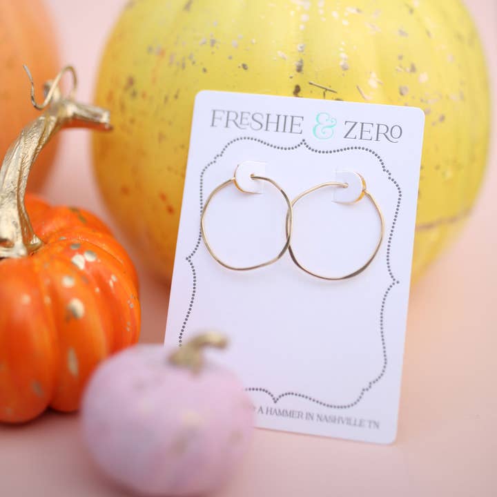 Freshie & Zero - Wholesale Hoop Earrings - Minimal Imperfect Hoop Earrings - SMALL ORGANIC CIRCLE5
