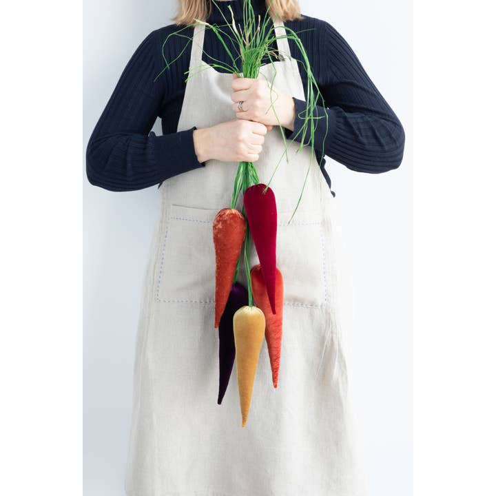 Your Heart's Content – wholesale Decorative tabletop object – Velvet Carrots, Harvest Lush Colors, Unique Wall Hanging18