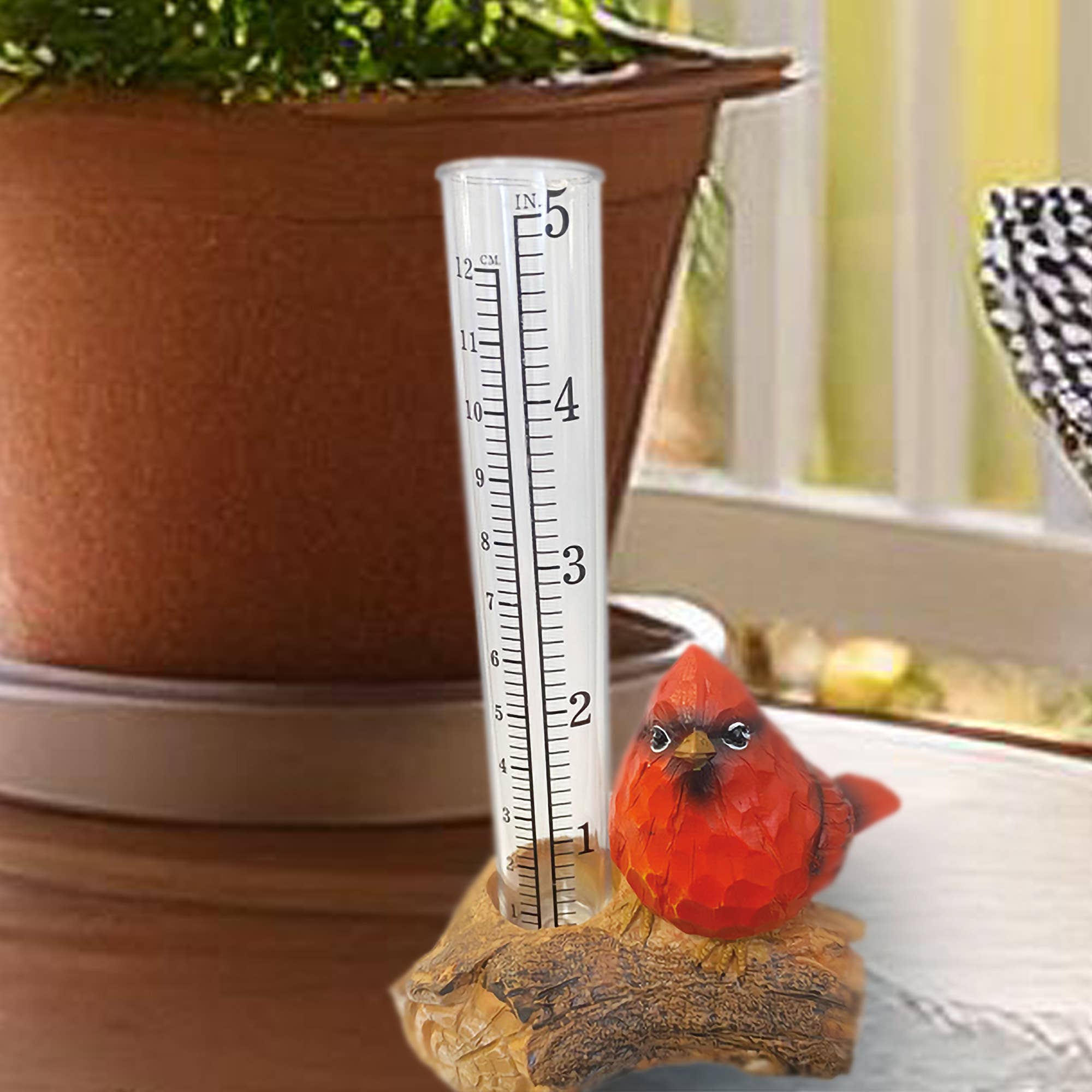 Santa’s Workshop Inc. - Wholesale Outdoor Ornament/Decor - 6" Cardinal Rain Gauge6