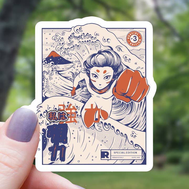 Japanese Superhero Sticker - 3" for wholesale by Mimic Gaming Co