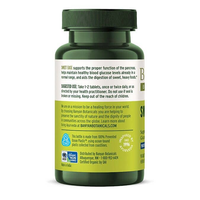 Banyan Botanicals - Wholesale Oral Supplement/Vitamin - Sweet Ease Tablets1