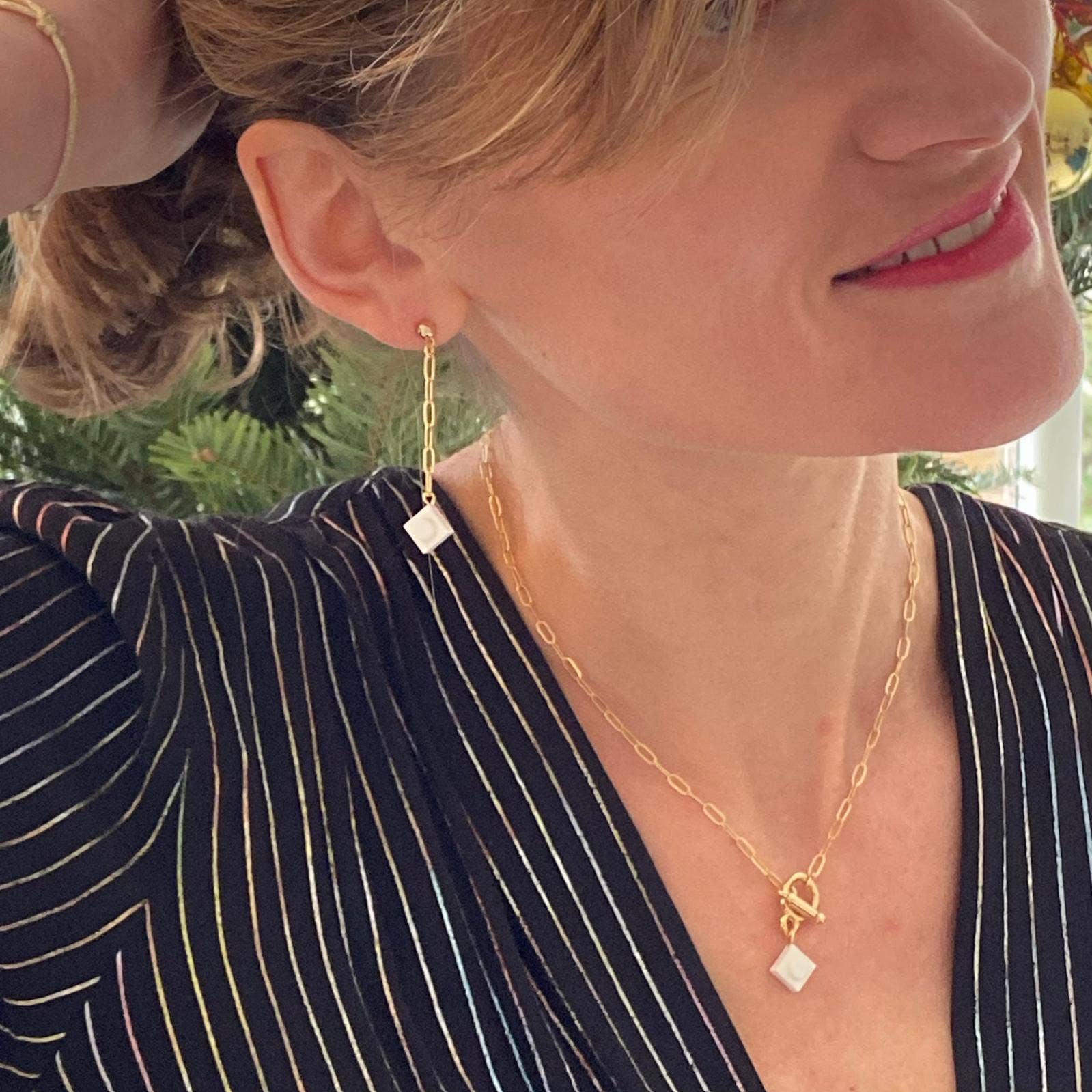 Brique d'Oreille – wholesale Hängande örhängen – Hängande örhängen kedja & Lego®-kloss - Les Virevolteuses22