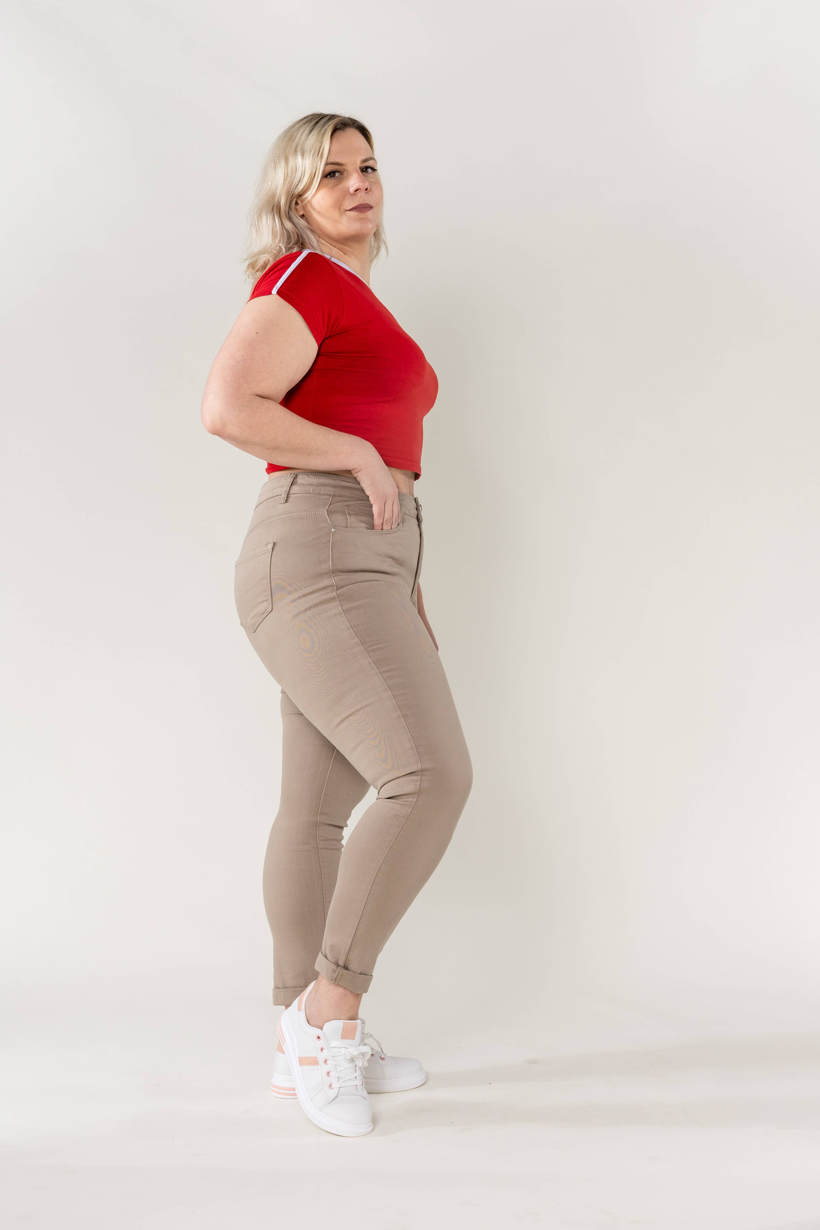 Nina Carter – Calças - Mulher por atacado – Tamanho Plus Curve Plus Tamanho Voltar ao Pescoço P19918