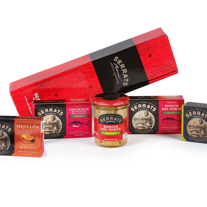 Caixa de presente de conservas Gourmet - Duo Marinero por atacado de Conservas Serrats