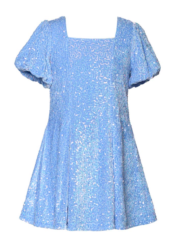 ROBE ÉVASÉE À PAILLETTES MANCHES COURTES pour la vente par Hannah Banana , Baby Sara