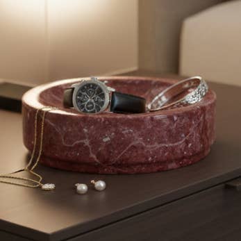 Platanus Collection Rosa Noshera Marble 8" Honed Finish for wholesale by Marble Crafter