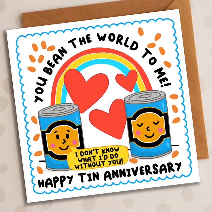 Anniversary Card – You Bean The World To Me | Beans Card for wholesale by Studio Arca