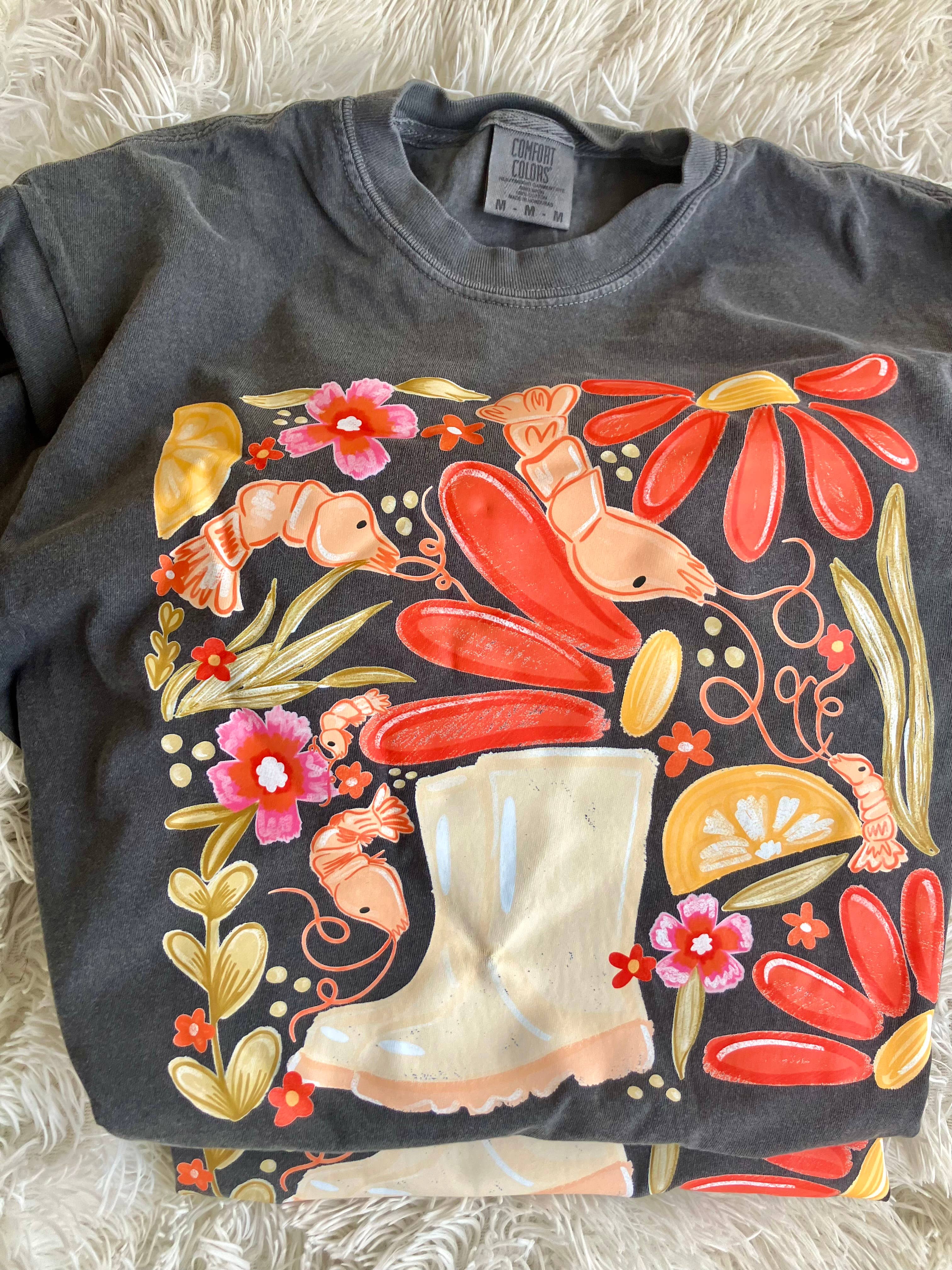 on the Bayou - Wholesale T-Shirt (Graphic) - Unisex - Gulf coast shrimp tee0