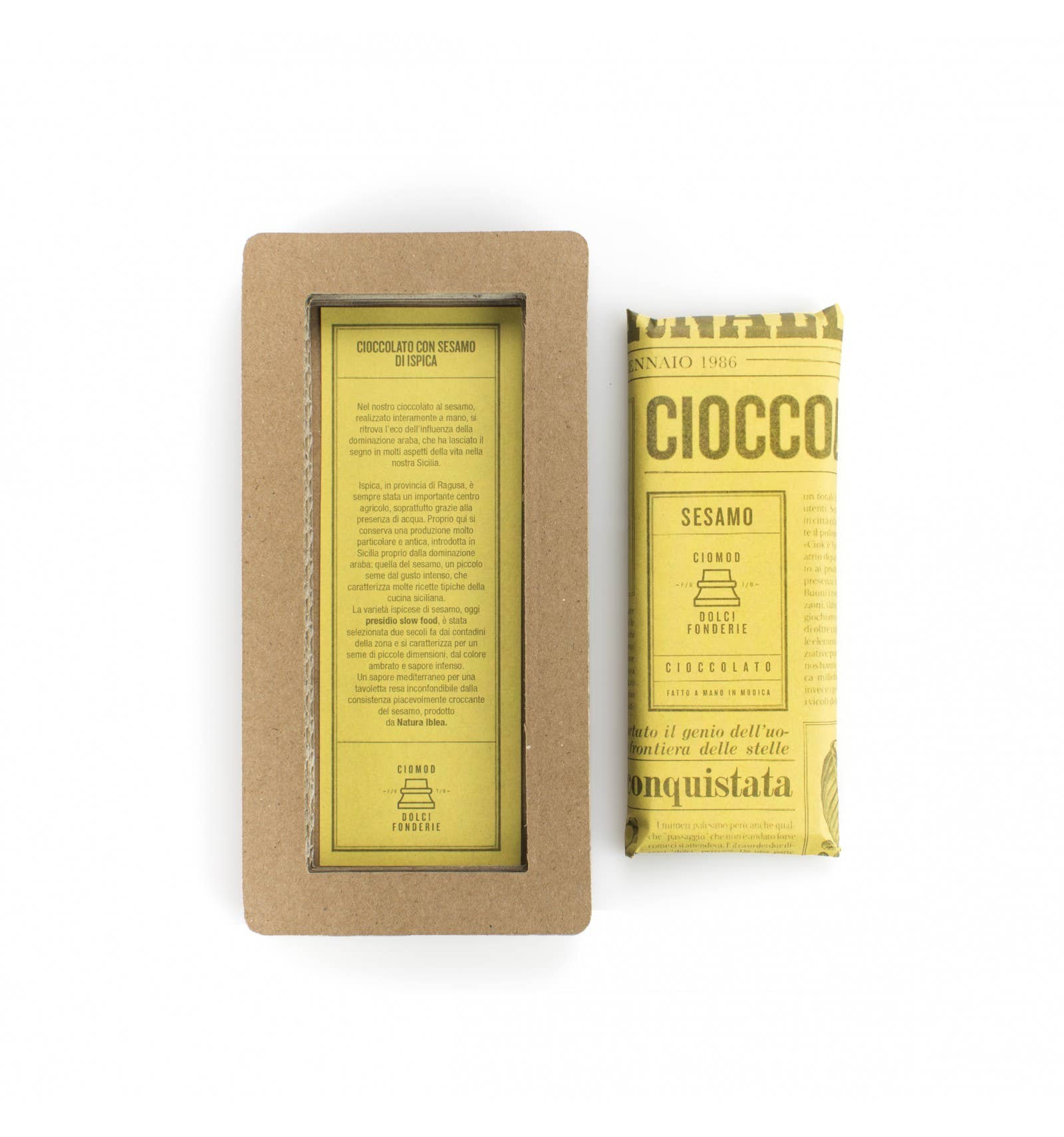 Emporio Sicilia - Wholesale Chocolate Bar - IGP Sesame Modica Chocolate - Ciomod2