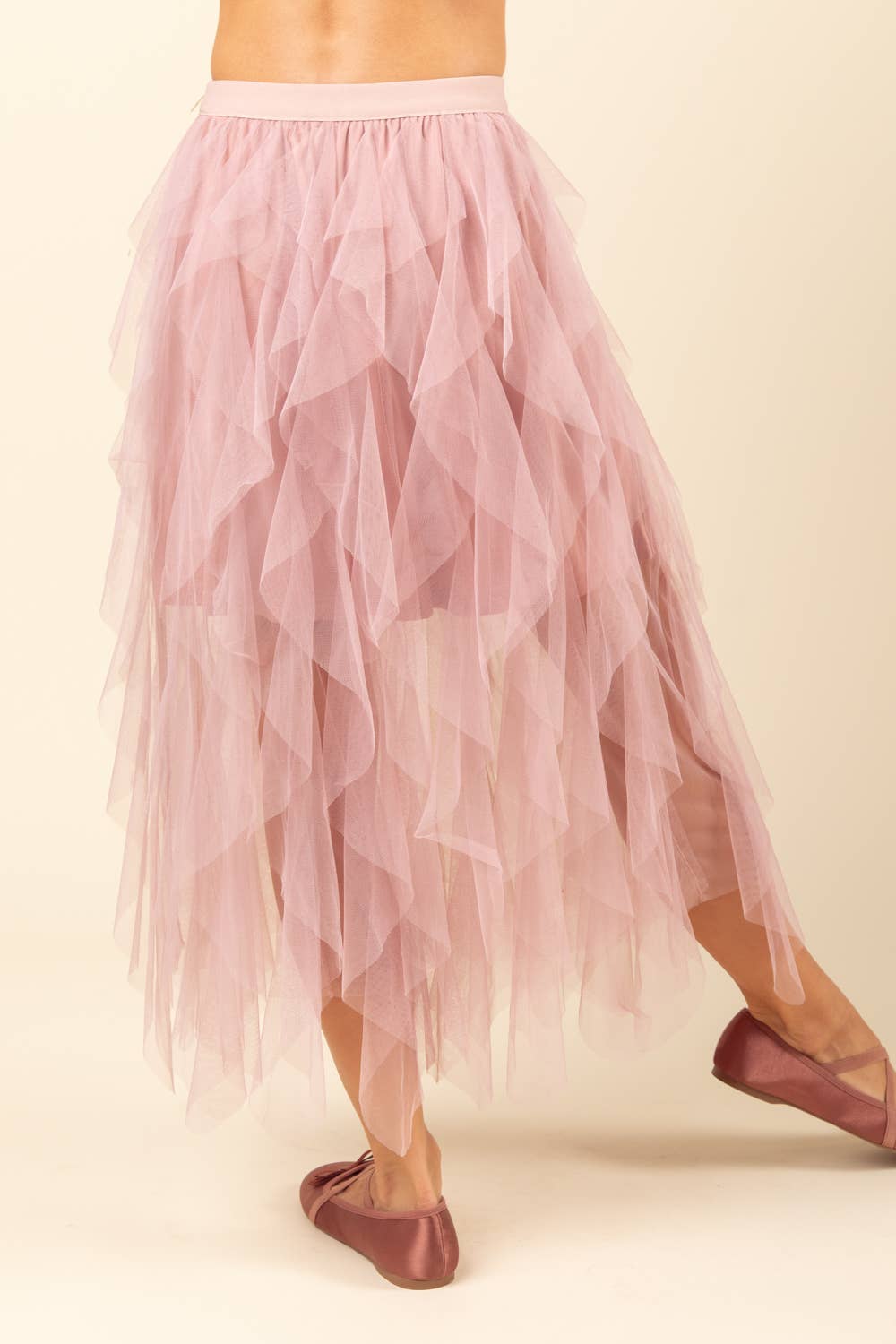 VERY J - Wholesale Rok - Dames - VERY J Barbie gelaagde tule midi-rok met waterval en elastische taille9