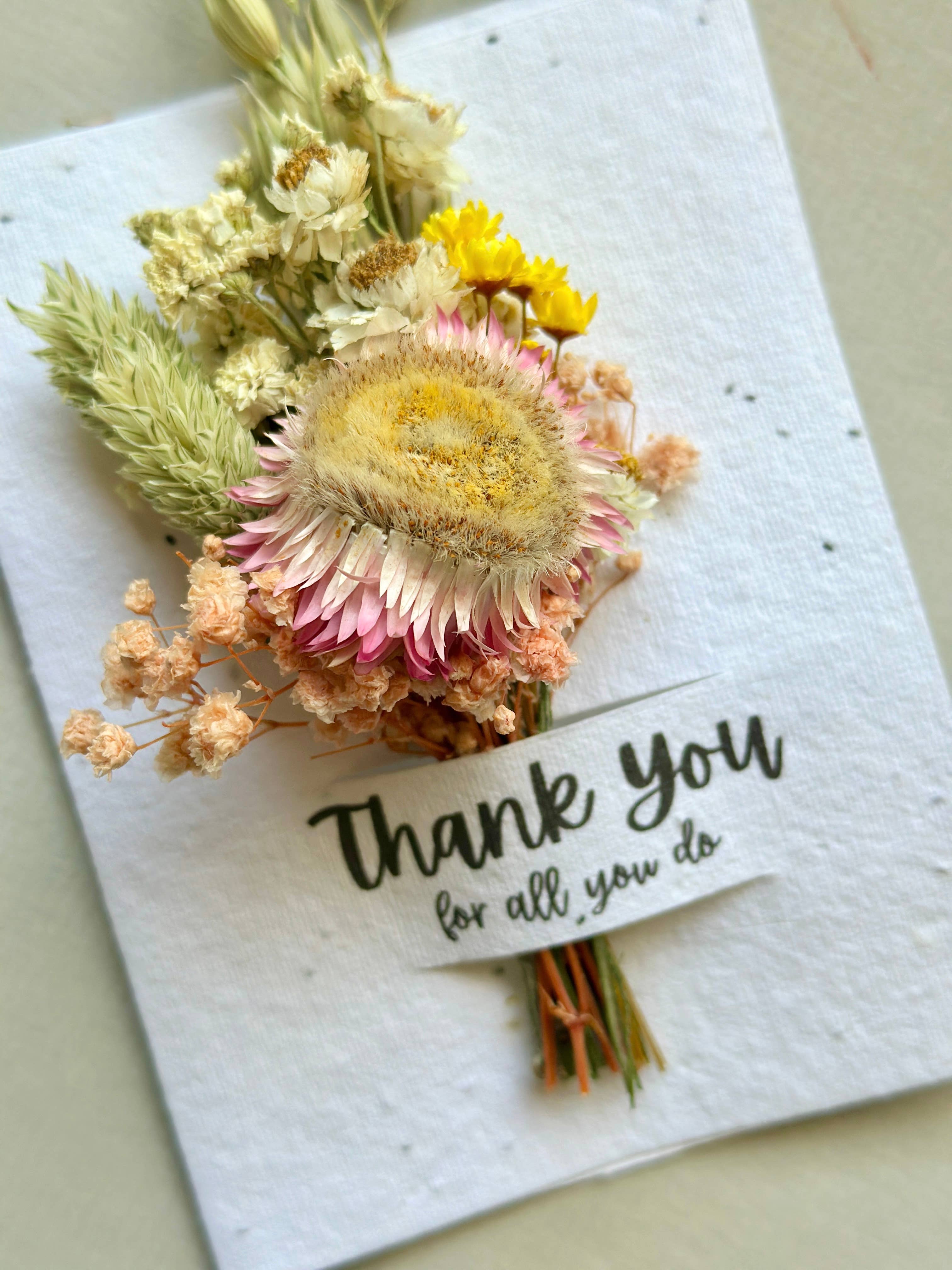 The Gardeners Wife - Wholesale Thank You Card - Wildflower Seed Card + Tiny Bouquet 3