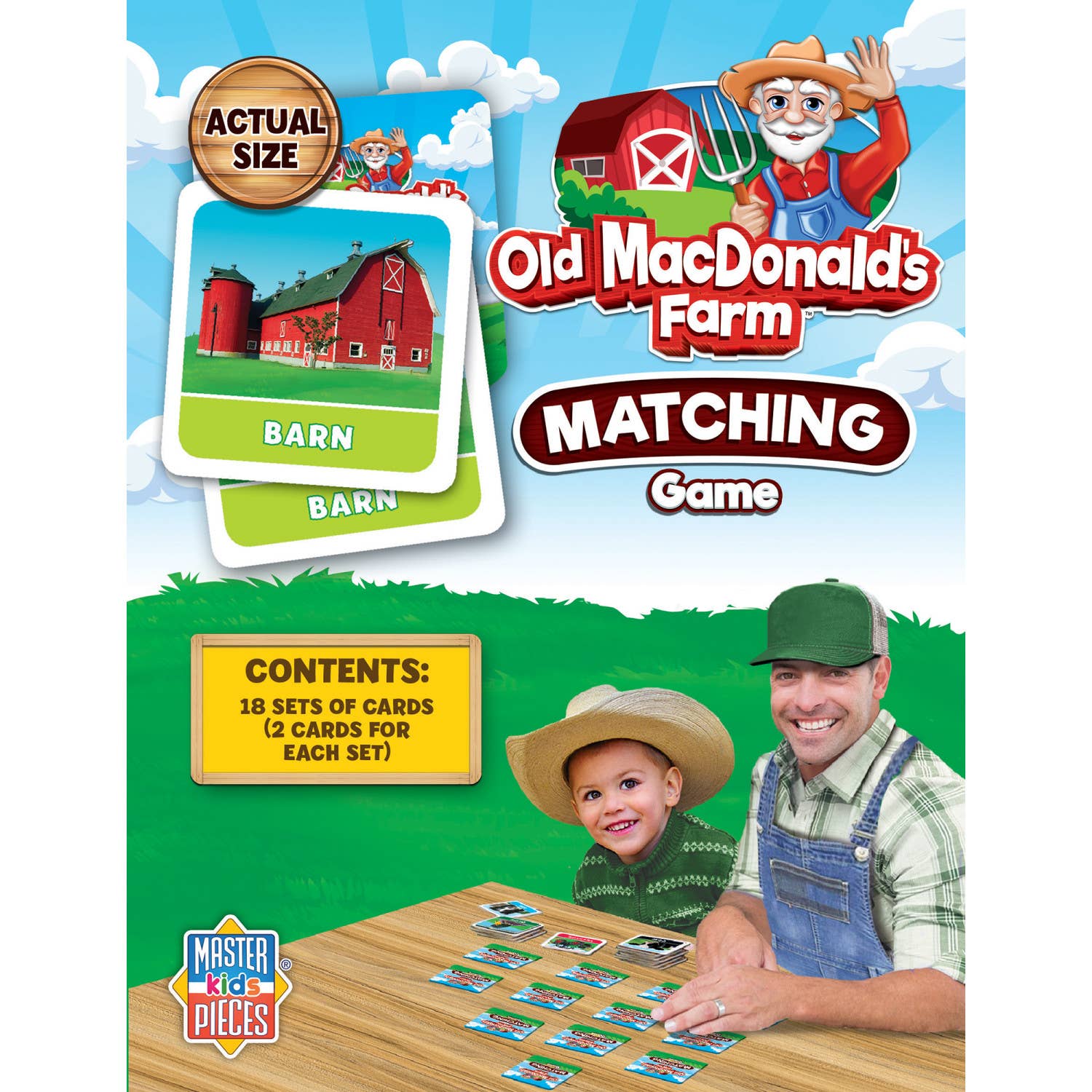 Masterpieces Puzzles - Wholesale Brain Game - Kids - Old MacDonald's Farm Matching Game2