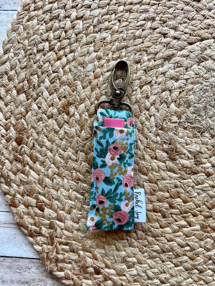 Rifle Paper Co. Bright Blue Rosa Lip Balm Holder for wholesale by Designs by Rachel Joy