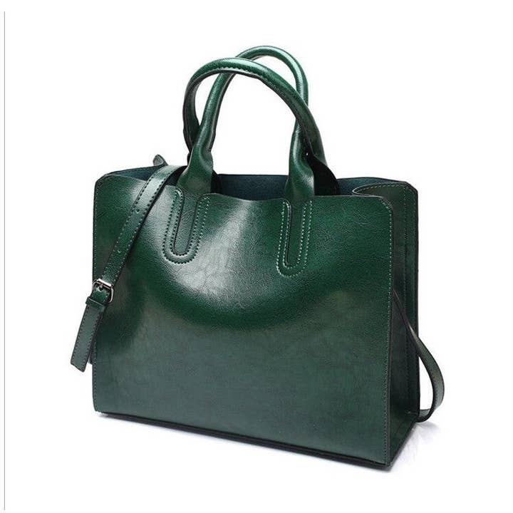 Fashion Oil Skin Handbag Shoulder Crossbody Bag for wholesale by FurDecoration