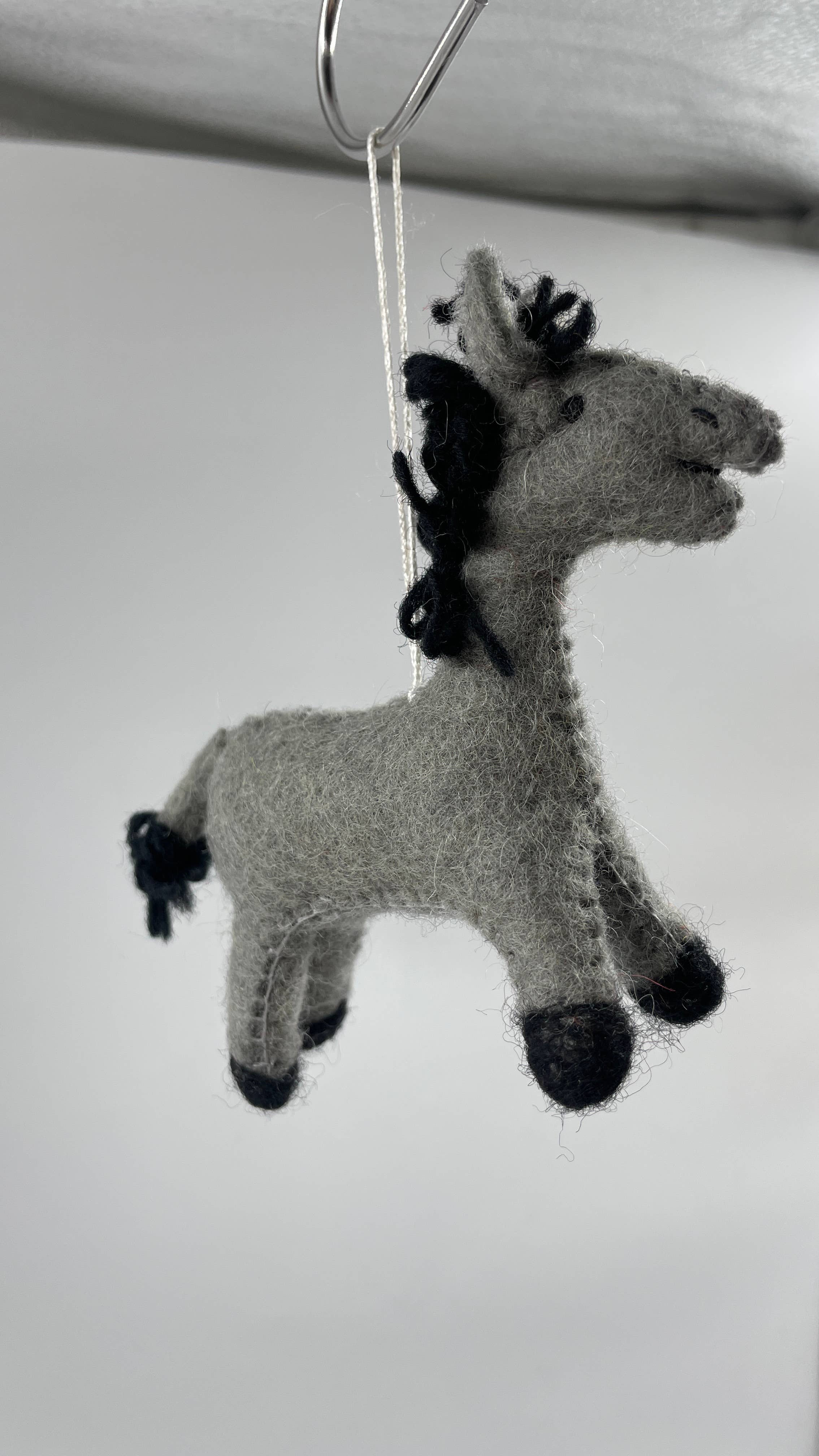 Funky Yak Ltd – wholesale Keychain – Unisex – Handmade Cute Felt Donkey Keyring  3