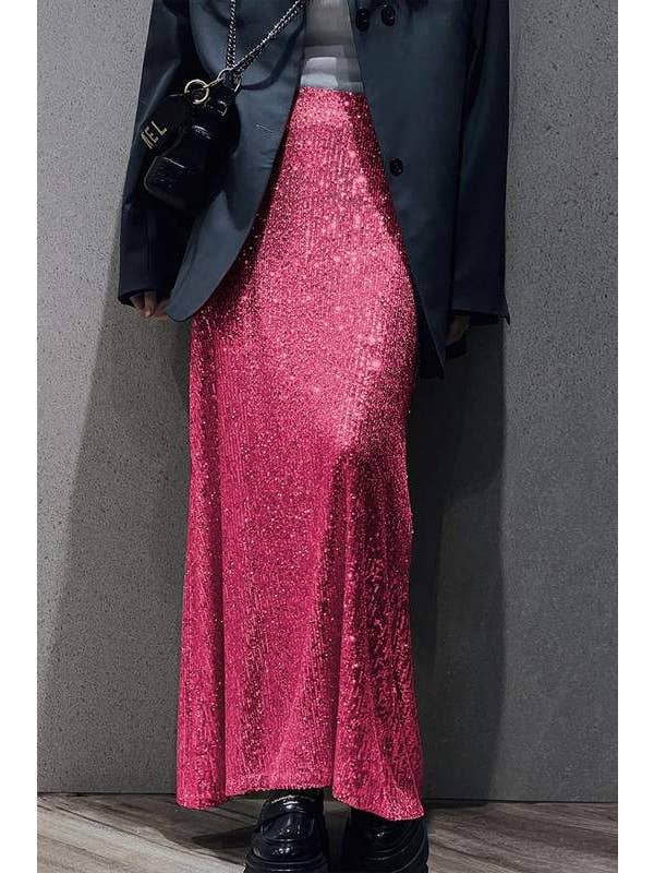Queen Fashion - Wholesale Rok - Dames - lange rok met pailletten4