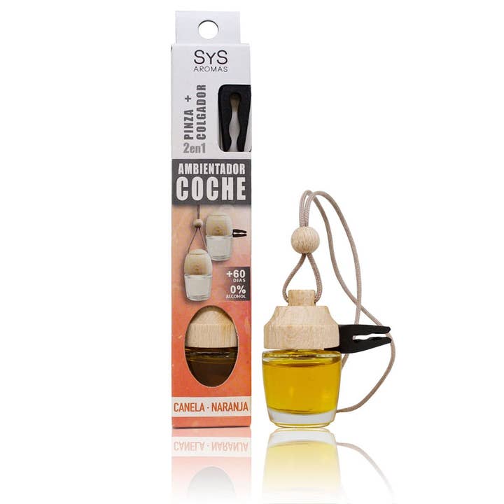 Cinnamon-Orange Car Air Freshener 7ml + SYS Aromas Clip for wholesale by Laboratorio SYS