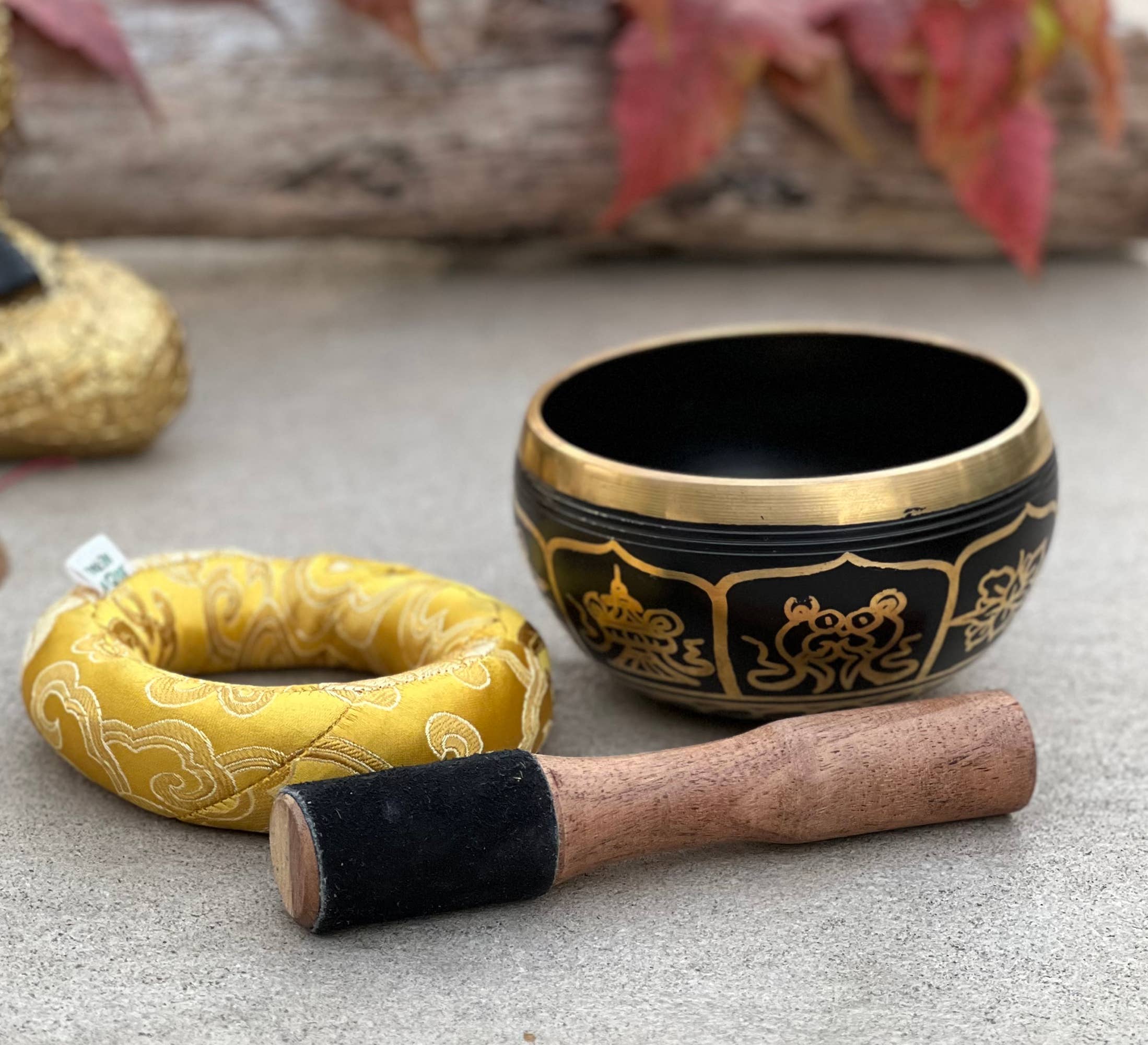 Lungta Imports - Wholesale Meditation Supplies - Singing Bowl Complete Set ~ 8 Lucky Symbols ~ For Meditation27
