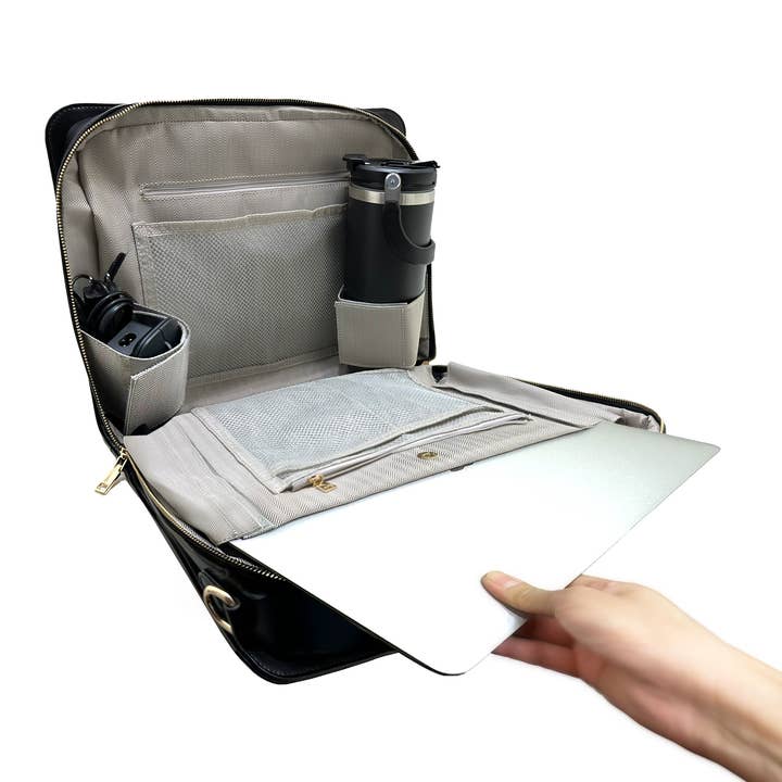 REMOVED BRAND - Vente Sac d'ordinateur – femme - Sac pour ordinateur portable pour femme, extérieur luxueux à motif de losange1