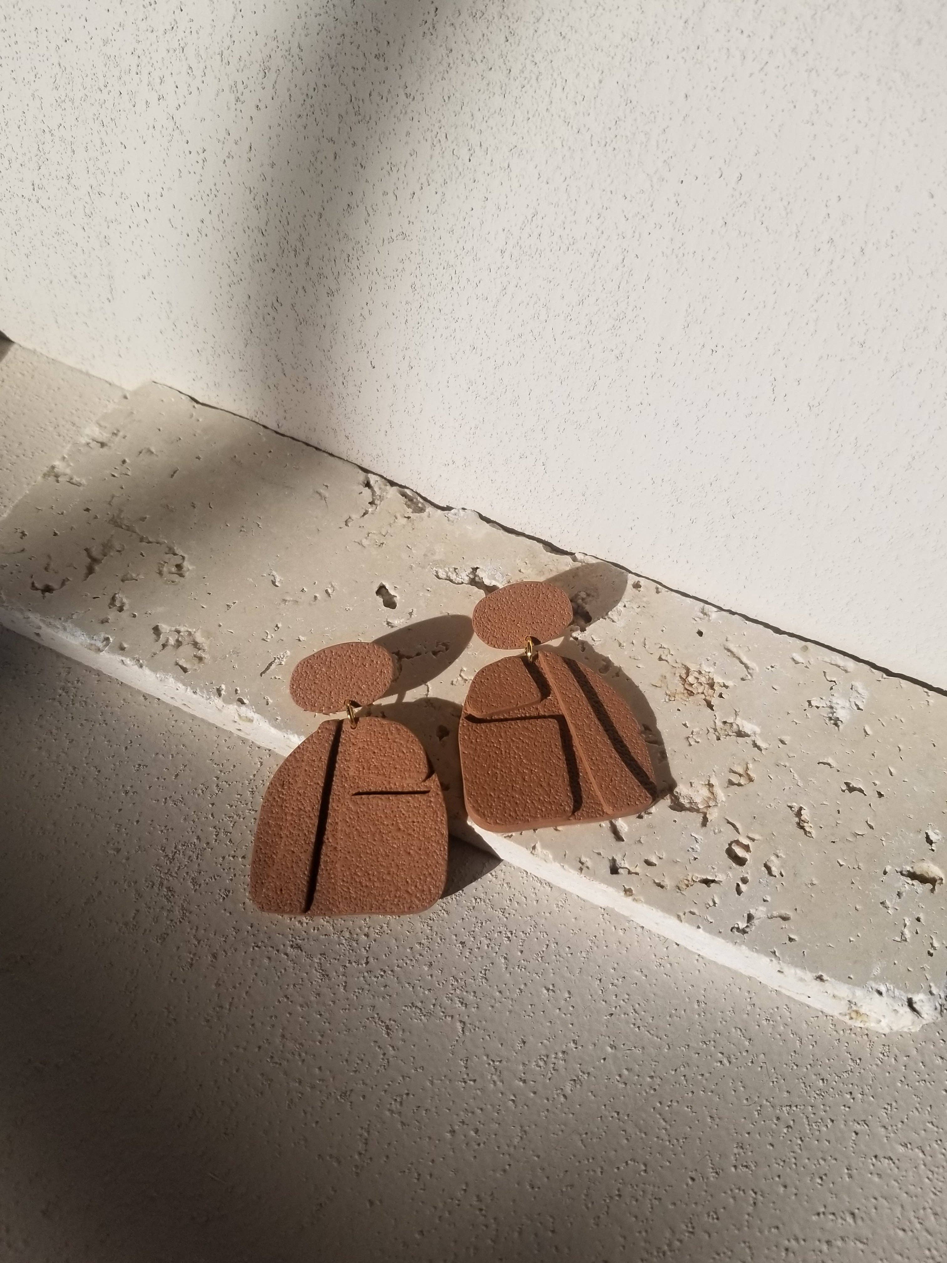 That Clay Girl Co. - Wholesale Dangle Earrings - RUSKA #4 | Polymer Clay Earrings | Bas Relief | Dangle Earri4