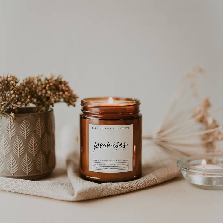 Promises Soy Wax Candle for wholesale by Jericho Road Collective