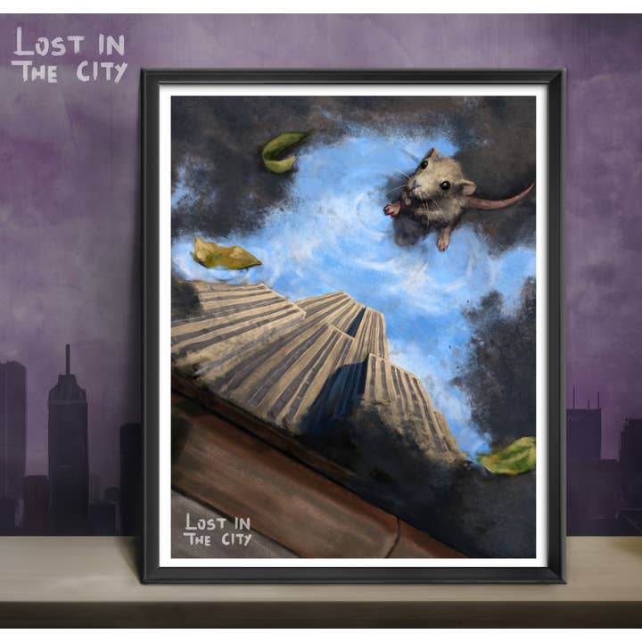 The Empire State Rat Print | Perdido na Cidade por atacado de Santi of all Trades