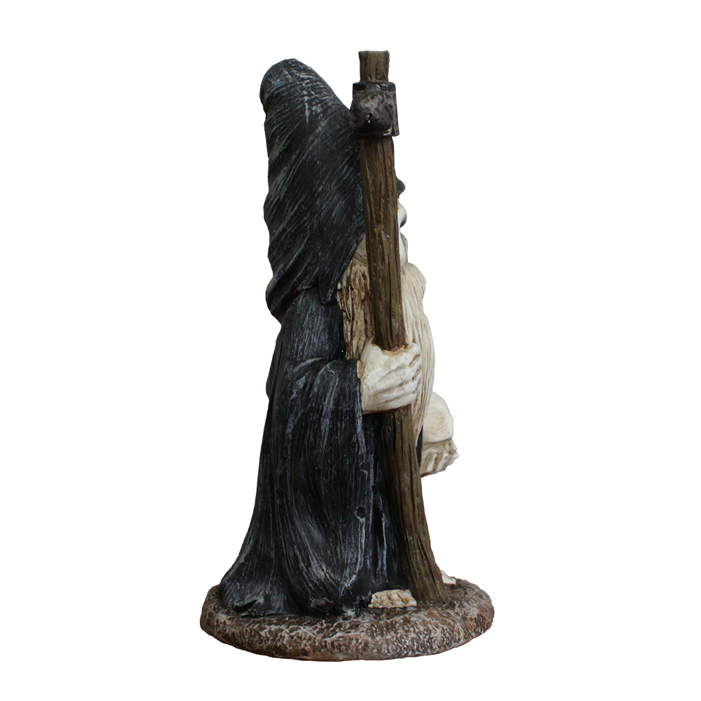 OrnamentallyYou – wholesale Dekorativ statyett – Grim Reaper Gnome-figur 7", gotisk ockult statydekor6