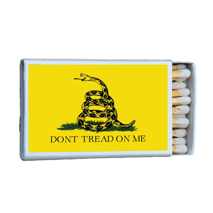 Flag Dont Tread on Me Matchbox • Candle Acc • Matches for wholesale by Most Amazing