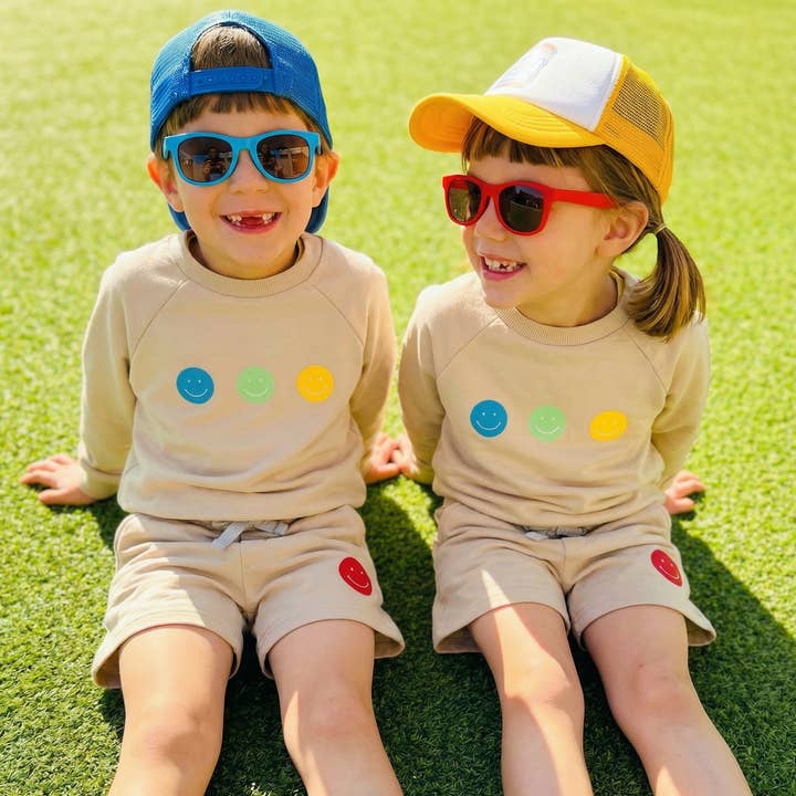 Organic Cotton Sweatshirt - Smiley for wholesale by bug + bean kids