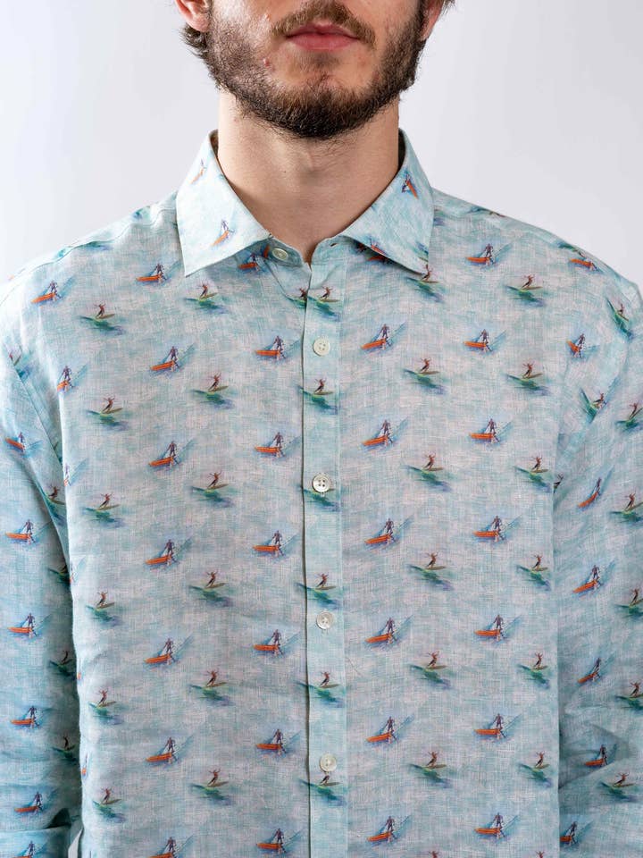 Stitch Note - Wholesale Button Down Shirt - Men's - Spread Collar Long Sleeve3